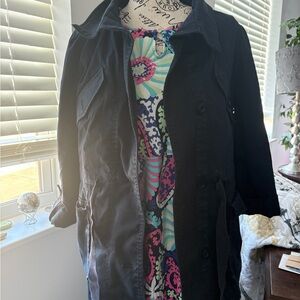 LOFT Navy Blue Utility Jacket for Women